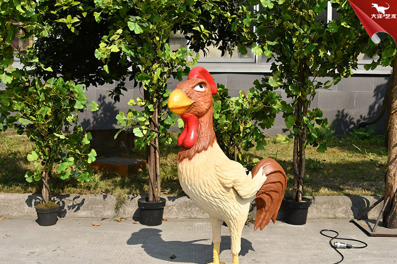 卡通動物雕塑，仿真公雞
